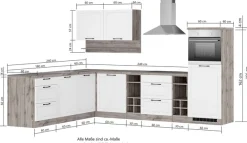 KOCHSTATION Winkelküche »KS-Lana« Stellbreite 240/300 cm, wahlweise mit E-Geräten