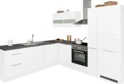 KOCHSTATION Winkelküche »KS-Luhe« Stellbreite 240x270 cm, wahlweise mit oder ohne E-Geräten, MDF-Fronten