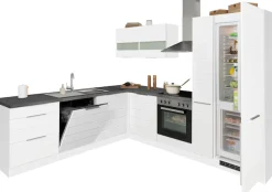 KOCHSTATION Winkelküche »KS-Luhe« Stellbreite 240x270 cm, wahlweise mit oder ohne E-Geräten, MDF-Fronten