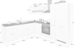 KOCHSTATION Winkelküche »KS-Luhe« Stellbreite 240x270 cm, wahlweise mit oder ohne E-Geräten, MDF-Fronten