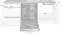 KOCHSTATION Winkelküche »KS-Luhe« Stellbreite 240x270 cm, wahlweise mit oder ohne E-Geräten, MDF-Fronten