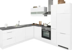 KOCHSTATION Winkelküche »KS-Luhe« Stellbreite 240x270 cm, wahlweise mit oder ohne E-Geräten, MDF-Fronten