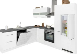 KOCHSTATION Winkelküche »KS-Luhe« Stellbreite 240x270 cm, wahlweise mit oder ohne E-Geräten, MDF-Fronten