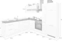 KOCHSTATION Winkelküche »KS-Luhe« Stellbreite 240x270 cm, wahlweise mit oder ohne E-Geräten, MDF-Fronten