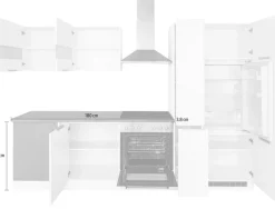 KOCHSTATION Winkelküche »KS-Luhe« Stellbreite 240x270 cm, wahlweise mit oder ohne E-Geräten, MDF-Fronten