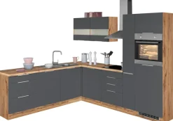 KOCHSTATION Winkelküche »KS-Luhe« Stellbreite 240x270 cm, wahlweise mit oder ohne E-Geräten, MDF-Fronten