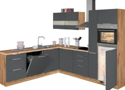 KOCHSTATION Winkelküche »KS-Luhe« Stellbreite 240x270 cm, wahlweise mit oder ohne E-Geräten, MDF-Fronten