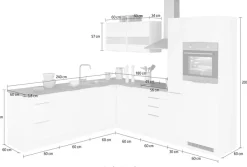 KOCHSTATION Winkelküche »KS-Luhe« Stellbreite 240x270 cm, wahlweise mit oder ohne E-Geräten, MDF-Fronten