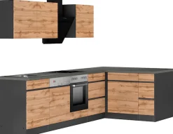KOCHSTATION Winkelküche »KS-Riesa« Stellbreite 340x150 cm, wahlweise mit oder ohne E-Geräte