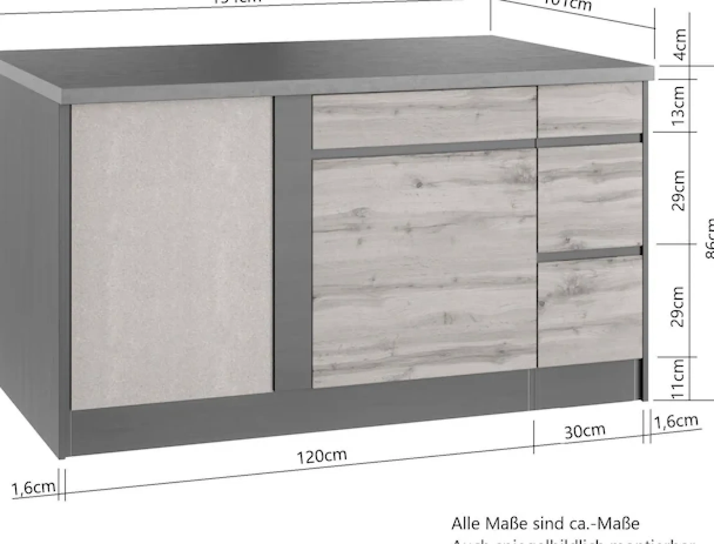 KOCHSTATION Winkelküche »KS-Riesa« Stellbreite 340x150 cm, wahlweise mit oder ohne E-Geräte