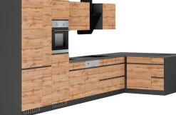 KOCHSTATION Winkelküche »KS-Riesa« Stellbreite 490/153 cm, wahlweise mit Induktionskochfeld
