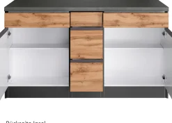KOCHSTATION Winkelküche »KS-Riesa« Stellbreite 490/153 cm, wahlweise mit Induktionskochfeld