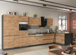 KOCHSTATION Winkelküche »KS-Riesa« Stellbreite 490/153 cm, ohne E-Geräte