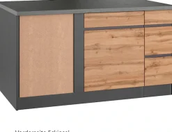 KOCHSTATION Winkelküche »KS-Riesa« Stellbreite 490/153 cm, ohne E-Geräte