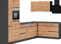 KOCHSTATION Winkelküche »KS-Riesa« Stellbreite 330/180 cm, wahlweise mit Induktionskochfeld