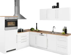 KOCHSTATION Winkelküche »KS-Samos« Stellbreite 200x270 cm, wahlweise mit E-Geräten und Induktion