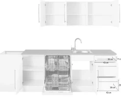 KOCHSTATION Winkelküche »KS-Samos« Stellbreite 260x270 cm, wahlweise mit E-Geräten und Induktion