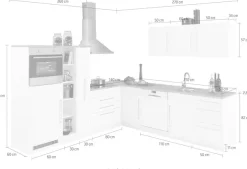 KOCHSTATION Winkelküche »KS-Samos« Stellbreite 260x270 cm, wahlweise mit E-Geräten und Induktion