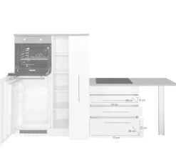 KOCHSTATION Winkelküche »KS-Samos« Stellbreite 260x270 cm, wahlweise mit E-Geräten und Induktion