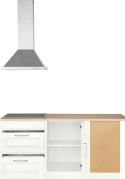 KOCHSTATION Winkelküche »KS-Stockholm – Küche mit hochwertiger und detailreicher Landhausfront« Stellbreite 260x170 cm, wahlweise mit E-Geräten, MDF-Fronten