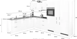 KOCHSTATION Winkelküche »KS-Tinnum« mit E-Geräten, Stellbreite 240/330 cm
