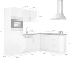 KOCHSTATION Winkelküche »KS-Toronto« Stellbreite 230x170 cm, mit E-Geräten