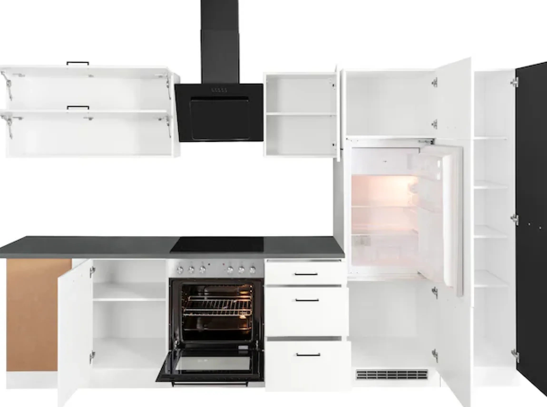 KOCHSTATION Winkelküche »KS-Trier« ohne E-Geräte, Stellbreite 220/330 cm