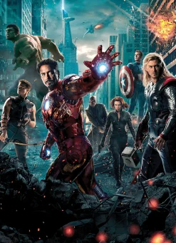 Komar Fototapete »Avengers-Movie-Poster - Größe 184 x 254 cm« bedruckt glatt Kinderzimmer