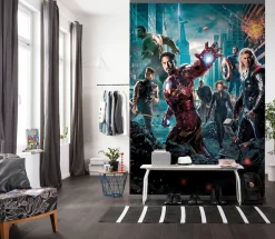 Komar Fototapete »Avengers-Movie-Poster - Größe 184 x 254 cm« bedruckt glatt Kinderzimmer
