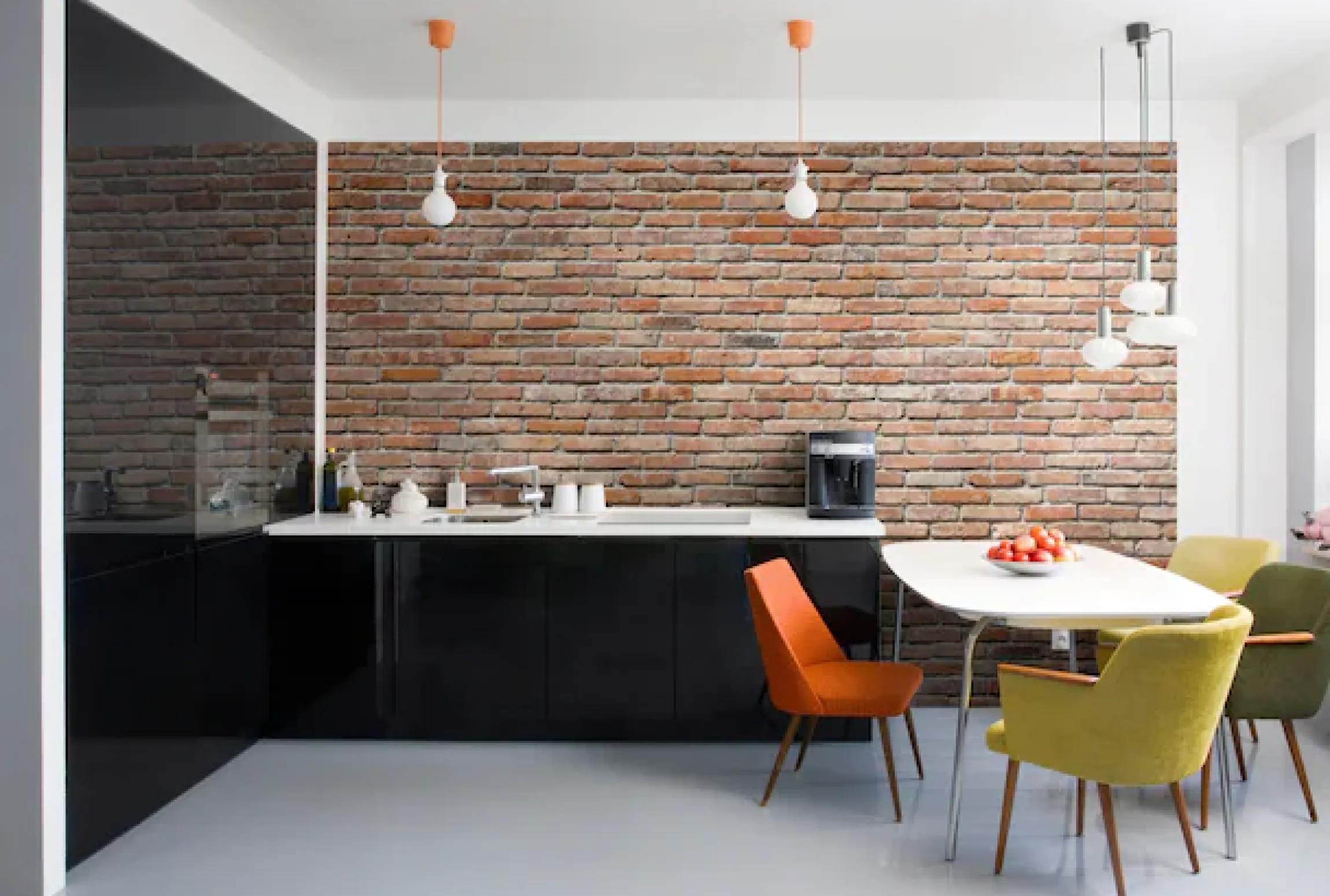 Komar Fototapete »Backstein - Größe 368 x 254 cm« bedruckt glatt Wohnzimmer, Schlafzimmer