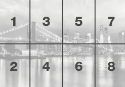 Komar Fototapete »Brooklyn B/W - Größe 368 x 254 cm« bedruckt glatt Wohnzimmer, Schlafzimmer