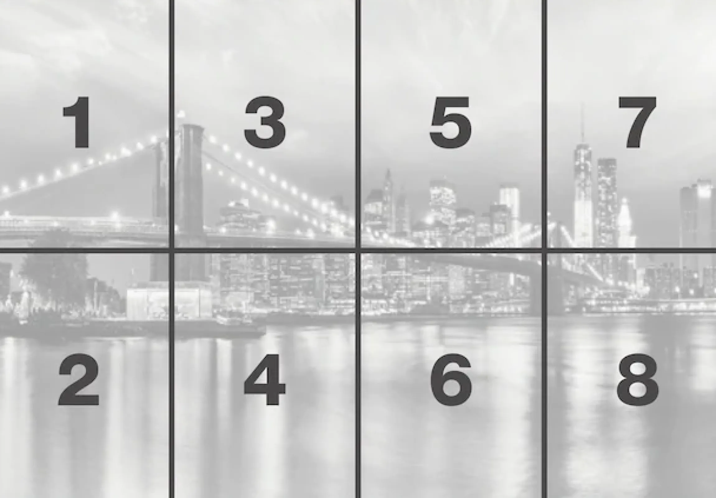 Komar Fototapete »Brooklyn B/W - Größe 368 x 254 cm« bedruckt glatt Wohnzimmer, Schlafzimmer