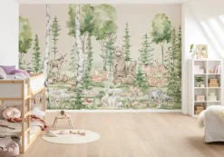 Komar Fototapete »Digitaldruck Vlies -Cuddly Buddies - Größe 400 x 250 cm« bedruckt glatt Wohnzimmer, Schlafzimmer