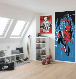 Komar Fototapete »Digitaldruck Vlies -Spider-Man Rooftop-Rockin‘ - Größe 100 x 250 cm« bedruckt glatt Kinderzimmer