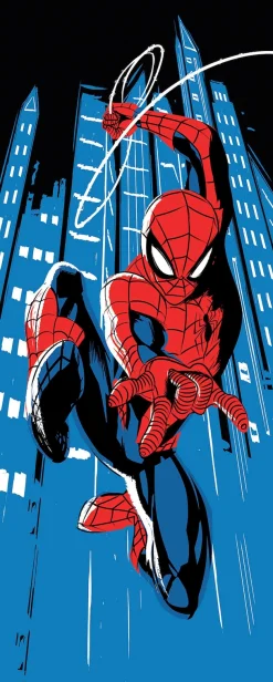 Komar Fototapete »Digitaldruck Vlies -Spider-Man Rooftop-Rockin‘ - Größe 100 x 250 cm« bedruckt glatt Kinderzimmer