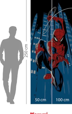 Komar Fototapete »Digitaldruck Vlies -Spider-Man Rooftop-Rockin‘ - Größe 100 x 250 cm« bedruckt glatt Kinderzimmer