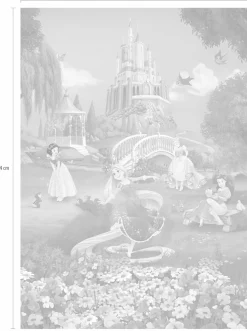 Komar Fototapete »Disney Princess Sunset - Größe 184 x 254 cm« bedruckt glatt Kinderzimmer
