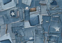 Komar Fototapete »Jeans - Größe 368 x 254 cm« bedruckt glatt Wohnzimmer, Schlafzimmer
