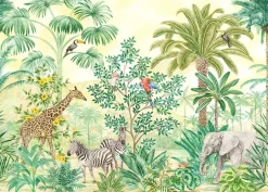 Komar Fototapete »Jungle Adventure« bedruckt glatt 350 x 250 cm (Breite x Höhe) - Tapete, Vlies, Wohnzimmer, Schlafzimmer