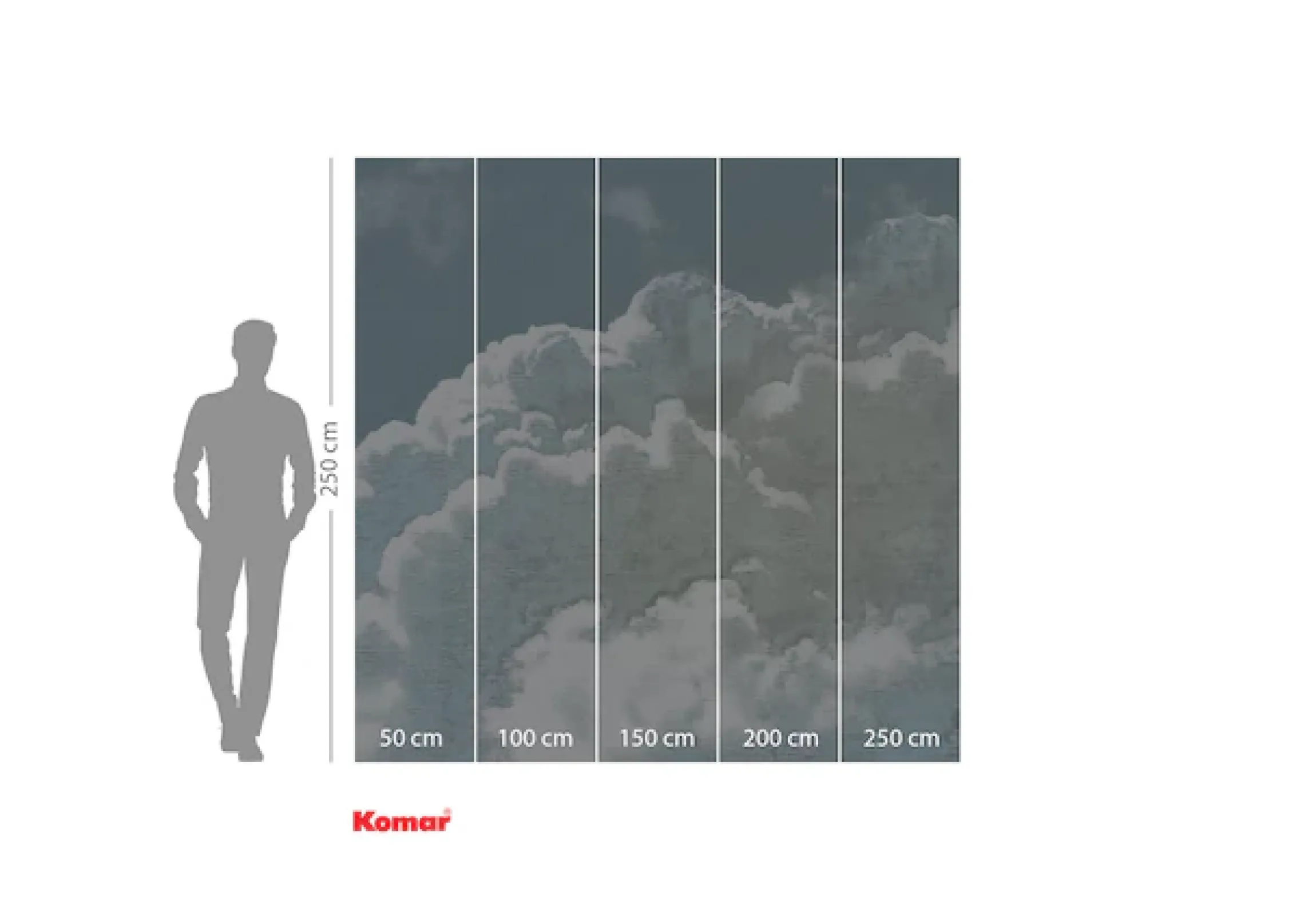 Komar Fototapete »Komar Vlies Fototapete - Vintage Clouds - Größe 250 x 250 cm« bedruckt glatt