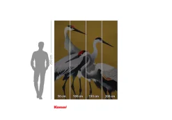 Komar Fototapete »Komar Vlies Fototapete - Yellow Cranes - Größe 200 x 250 cm« bedruckt glatt