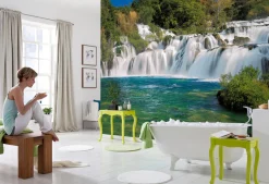 Komar Fototapete »Krka Falls - Größe 368 x 254 cm« bedruckt glatt Wohnzimmer, Schlafzimmer