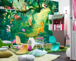 Komar Fototapete »Lion King Jungle - Größe 368 x 254 cm« bedruckt glatt Kinderzimmer