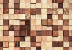 Komar Fototapete »Lumbercheck - Größe 368 x 254 cm« bedruckt glatt Wohnzimmer, Schlafzimmer
