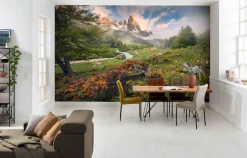 Komar Fototapete »Morning Walk - Größe 368 x 254 cm« bedruckt glatt Wohnzimmer, Schlafzimmer