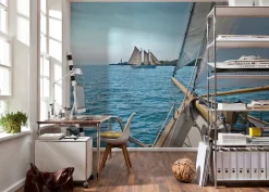 Komar Fototapete »Sailing - Größe 368 x 254 cm« bedruckt glatt Wohnzimmer, Schlafzimmer