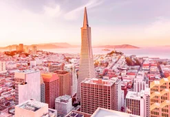 Komar Fototapete »San Francisco Morning - Größe 368 x 254 cm« bedruckt glatt Wohnzimmer, Schlafzimmer