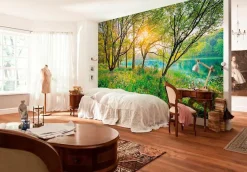 Komar Fototapete »Spring Lake - Größe 368 x 254 cm« bedruckt glatt Wohnzimmer, Schlafzimmer
