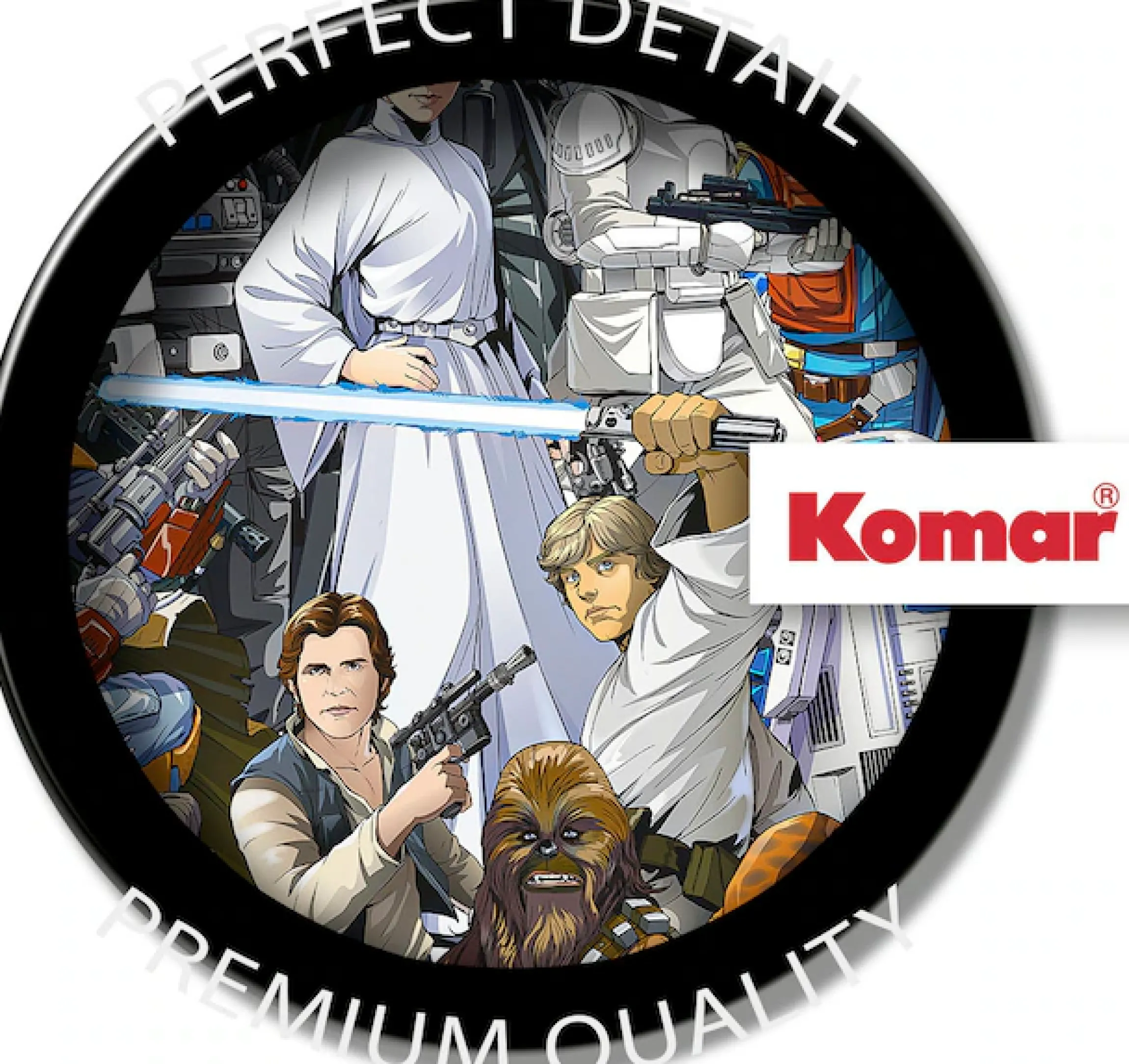 Komar Fototapete »STAR WARS Classic Cartoon Collage - Größe 184 x 254 cm« bedruckt glatt Kinderzimmer