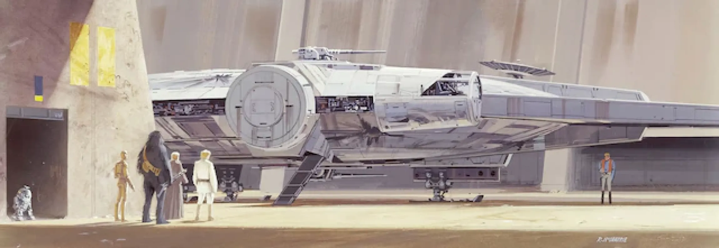 Komar Fototapete »STAR WARS Classic RMQ Millennium Falcon - Größe 368 x 127 cm« bedruckt glatt Kinderzimmer